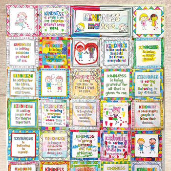 Kindness day coloring bulletin board quilt project