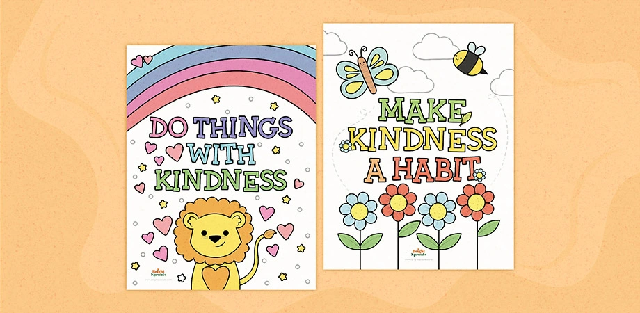 Free printable kindness coloring pages