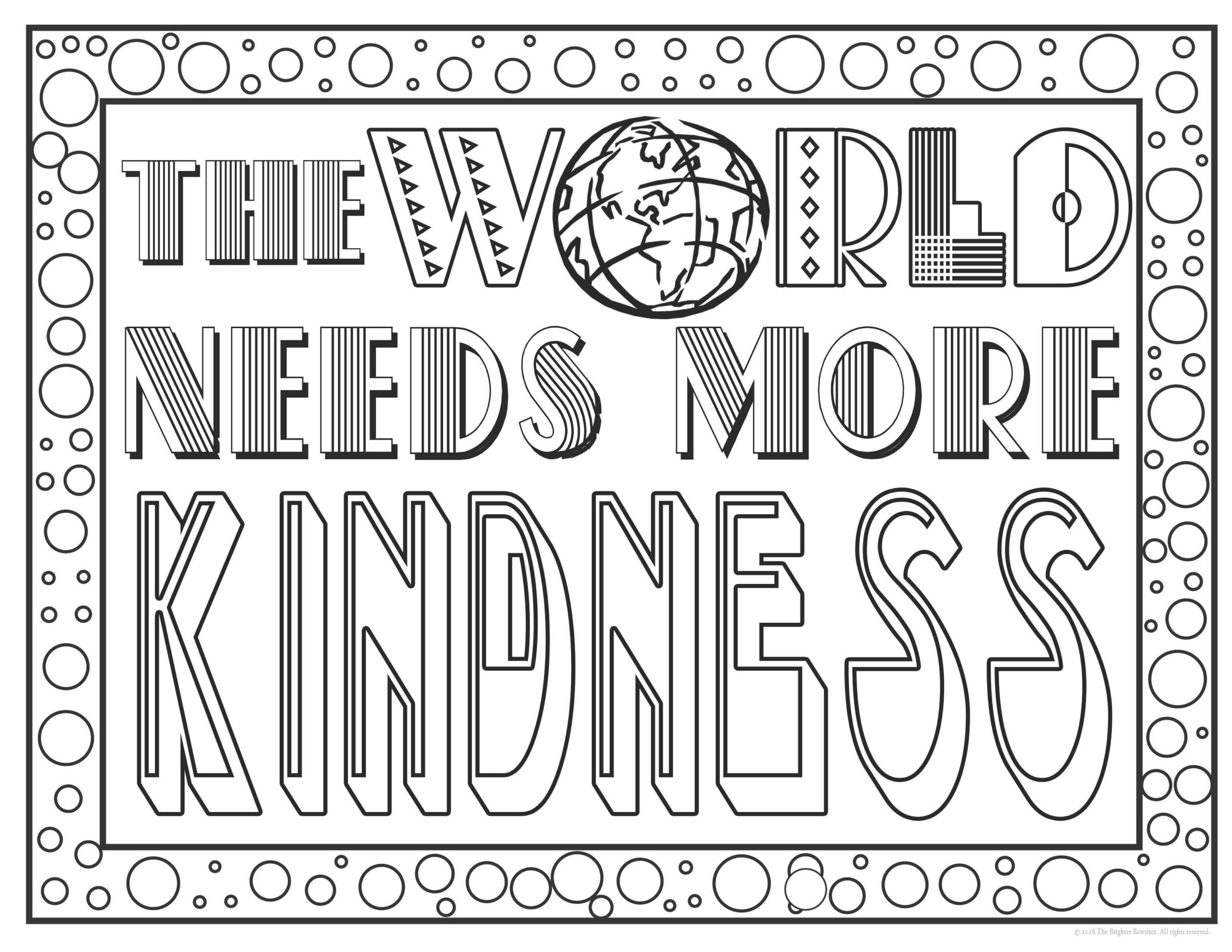 Kindness coloring pages made by teachers