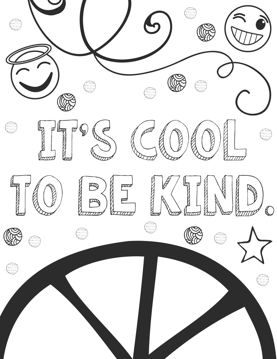 Kindness coloring pages free sample page â art is basic an elementary art blog