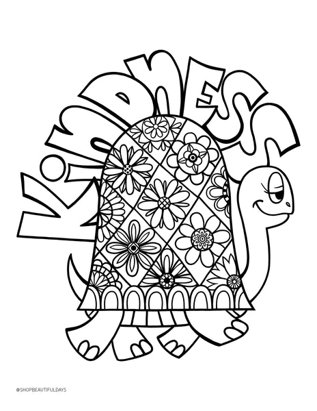 Kindness coloring page