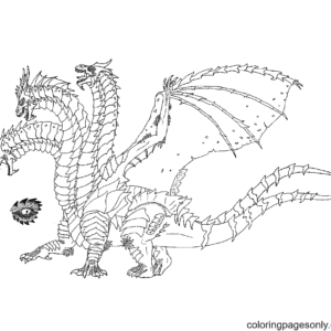 King ghidorah coloring pages printable for free download