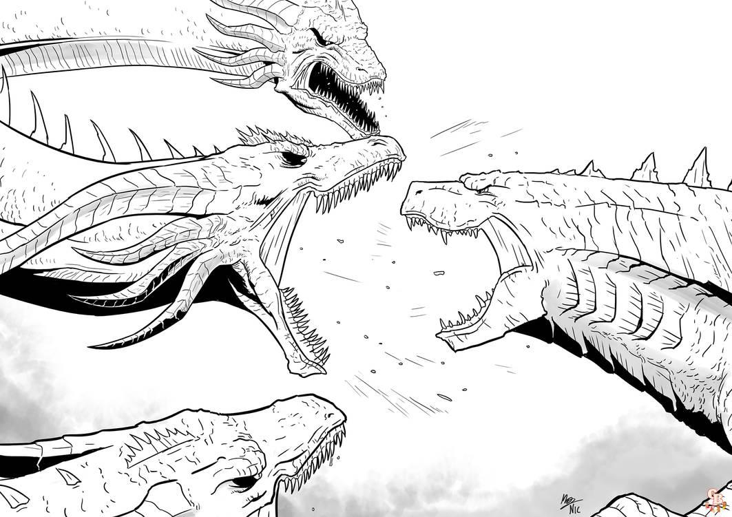 Find the best king ghidorah coloring pages on