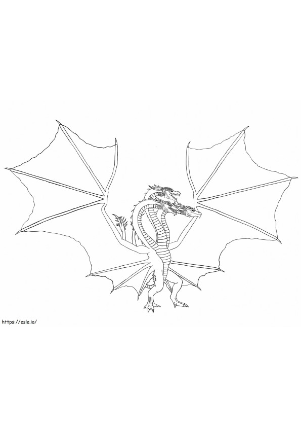 Amazing ghidorah coloring page