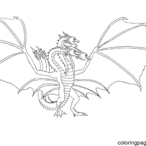 King ghidorah coloring pages printable for free download