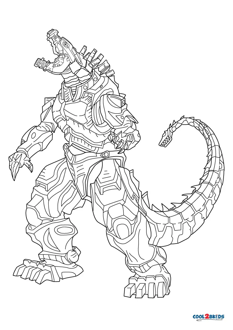 Free printable godzilla coloring pages for kids