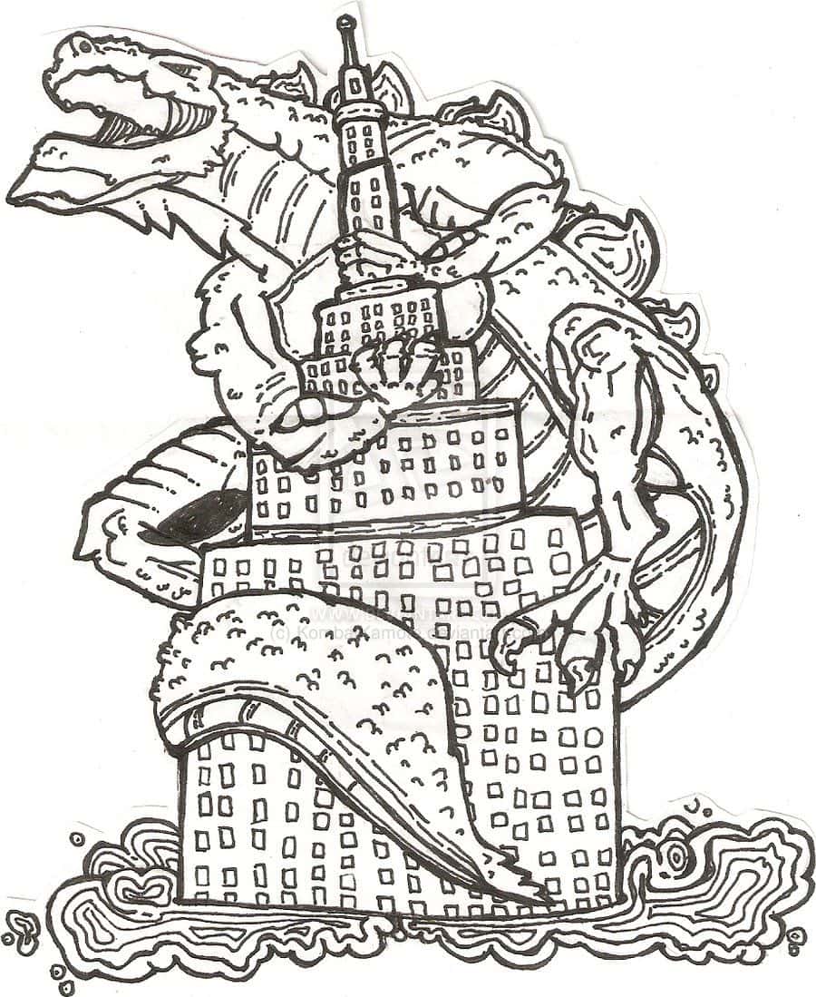 Free godzilla coloring pages