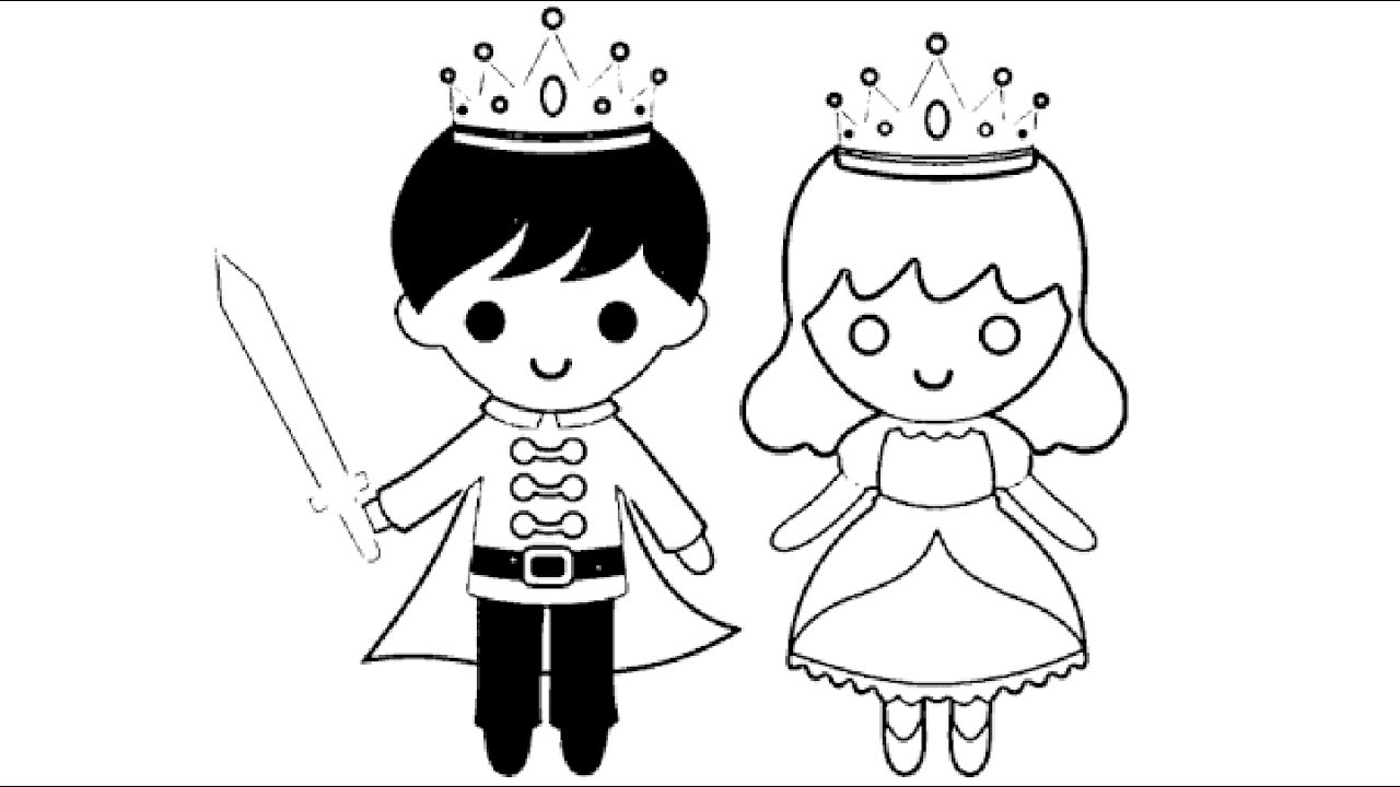 Little boy king and little girl queen coloring pages l kids coloring drawing videos for kids