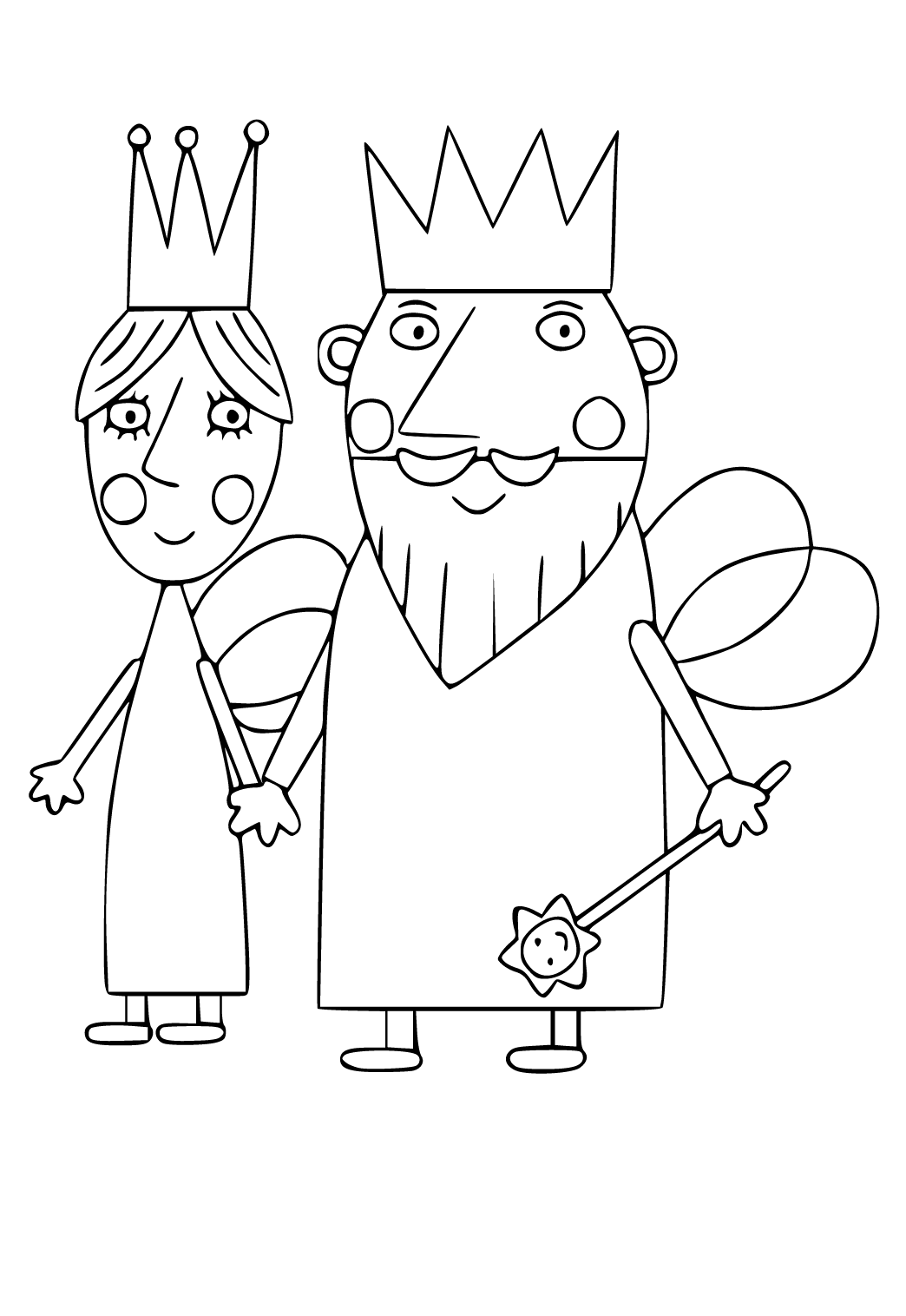 Free printable kings day pair coloring page for adults and kids