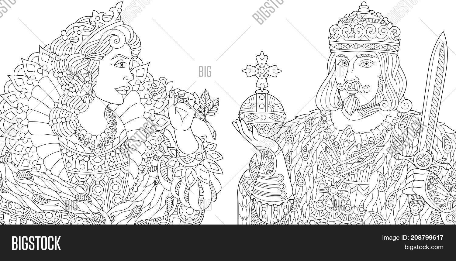 Coloring pages king image photo free trial bigstock