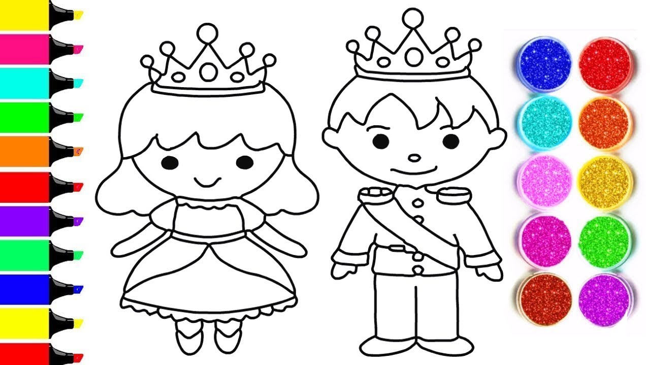 Drawing and coloring king and queen king and queen coloring videos for kids kids learn color