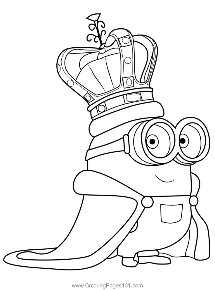 King bob minions coloring page minions coloring pages minion coloring pages cartoon coloring pages