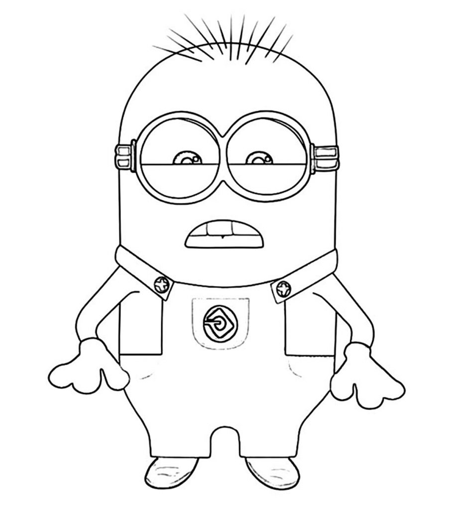 Cute minions coloring pages for your toddler