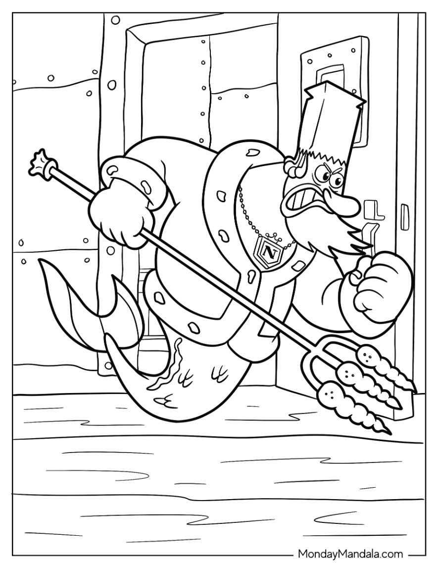 Spongebob coloring pages free pdf printables