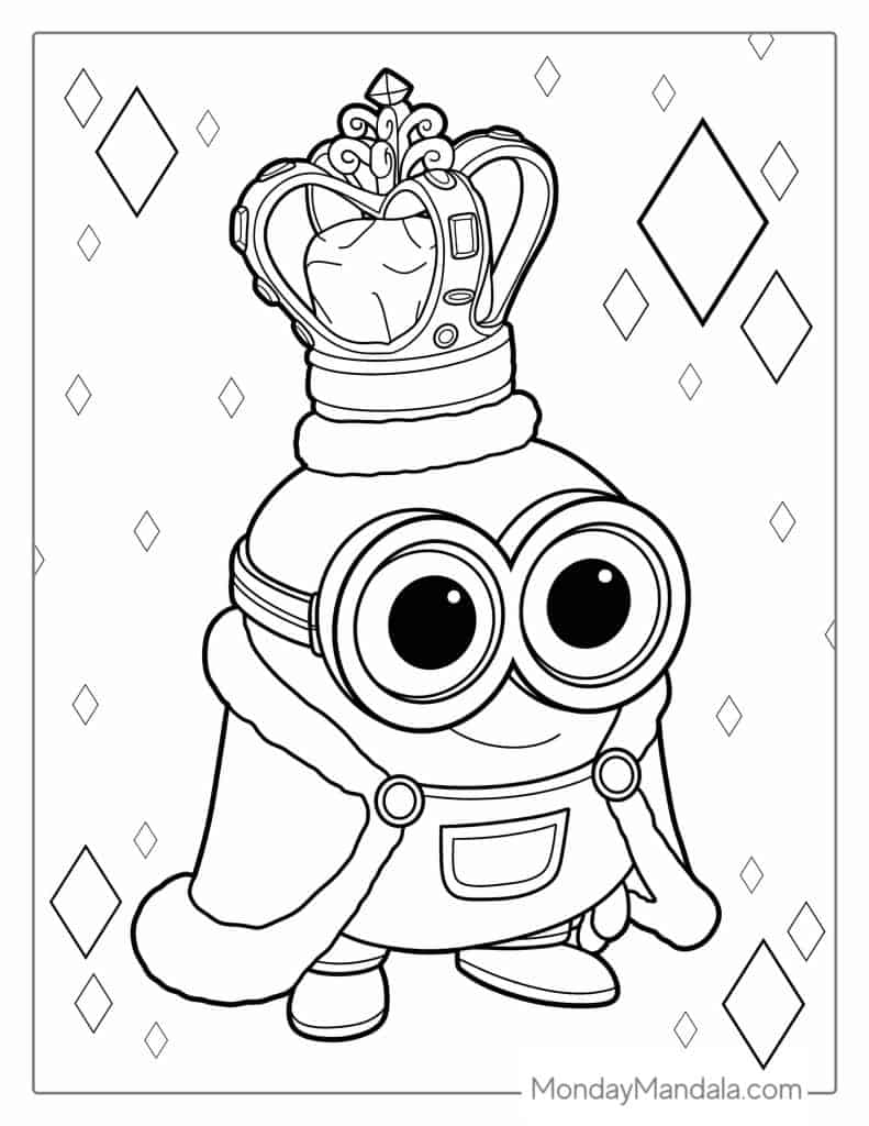 Minion coloring pages free pdf printables