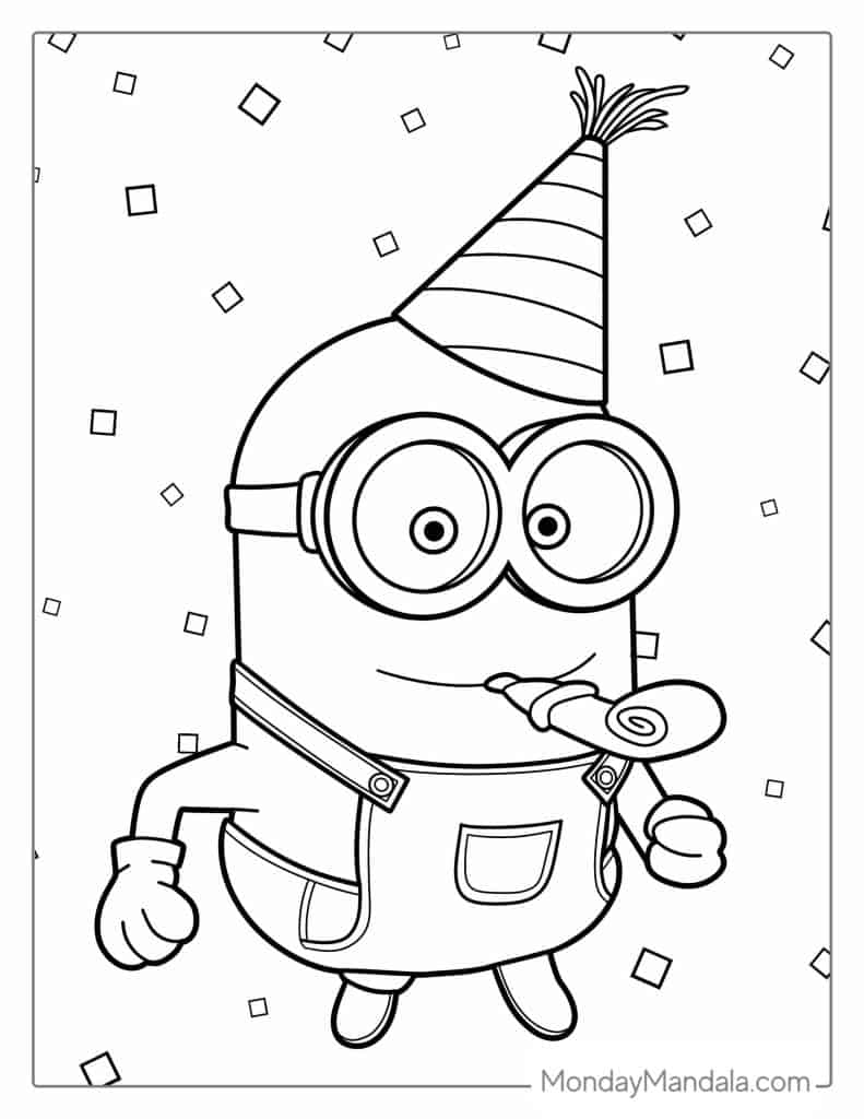 Minion coloring pages free pdf printables