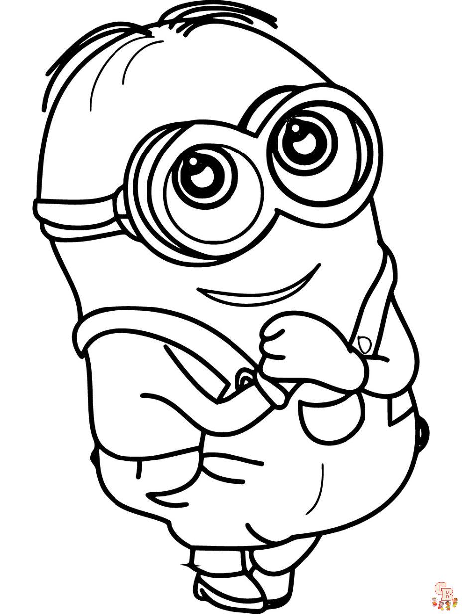 Minions coloring pages free printable sheets for kids