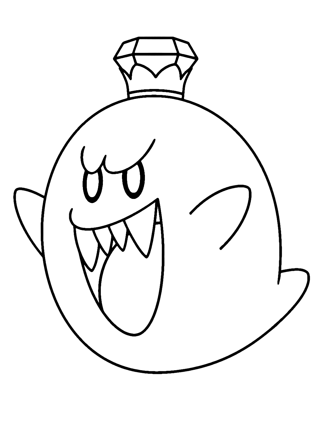 King boo from super mario coloring page