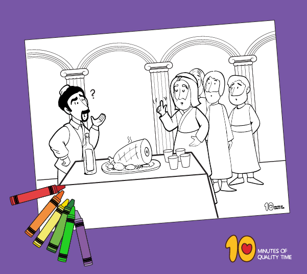 Daniel and the kings food coloring page â minutes of quality time