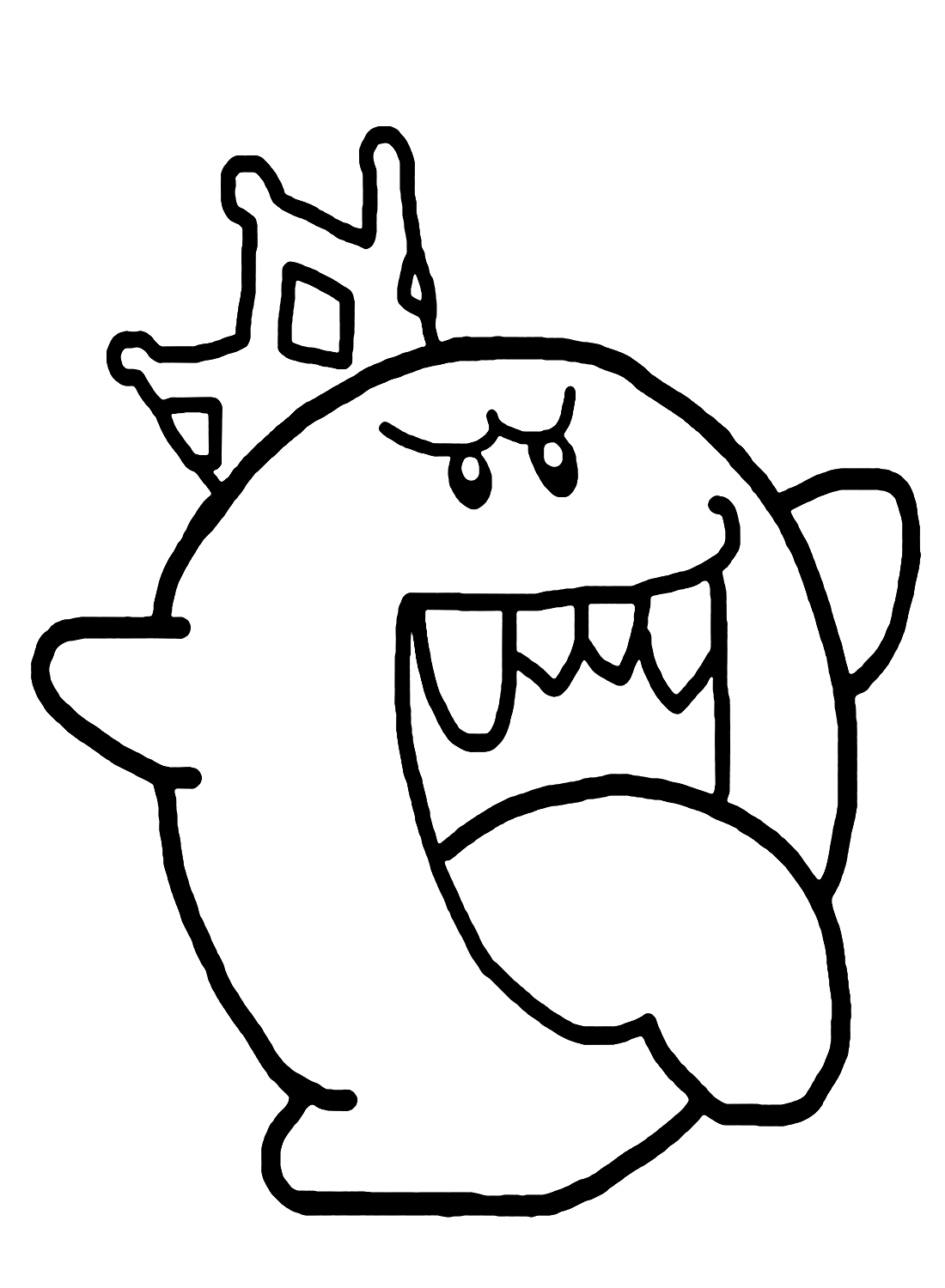 King boo super mario bros coloring page