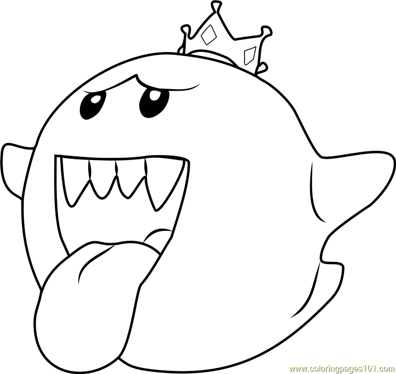 King boo coloring page for kids