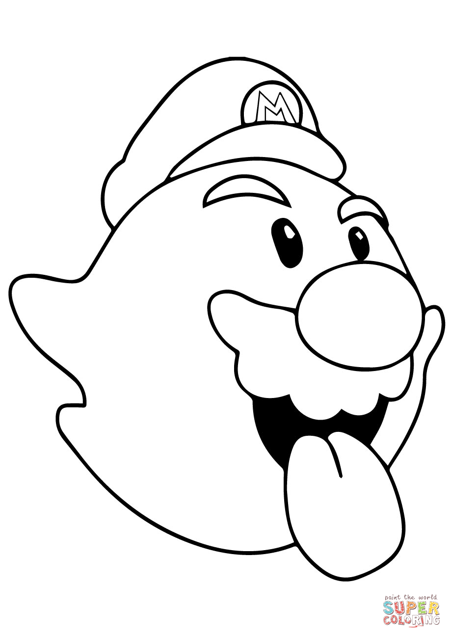 Boo mario coloring page free printable coloring pages mario coloring pages coloring pages king boo