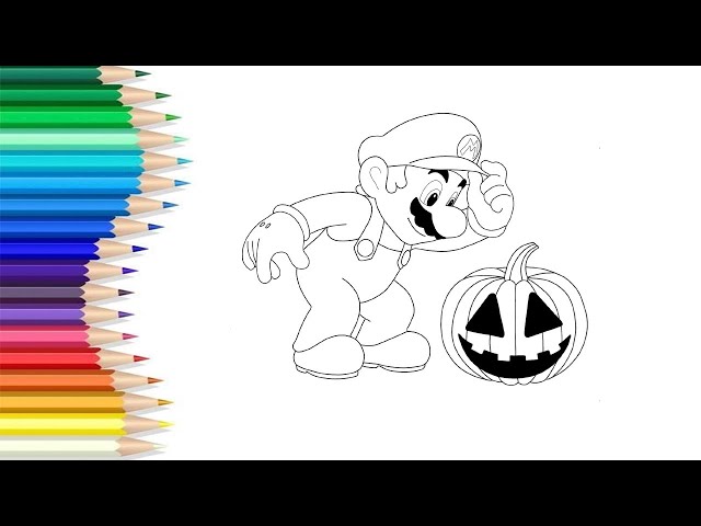 How to coloring super ario halloween