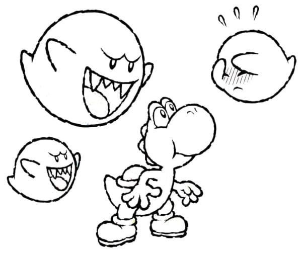 Yoshi coloring pages