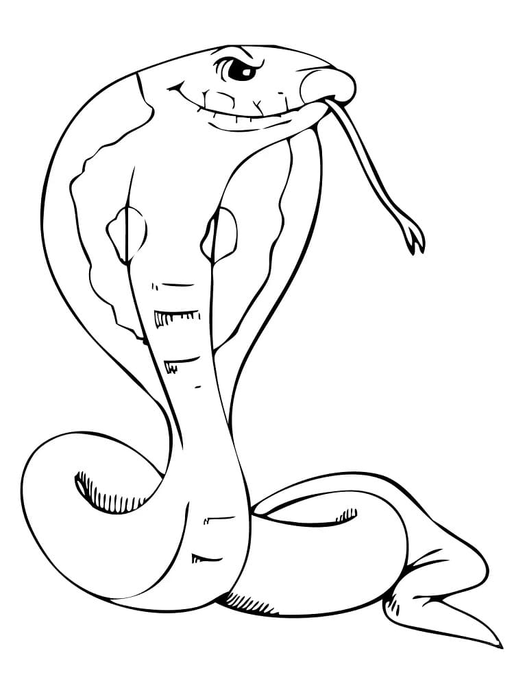 King cobra coloring page