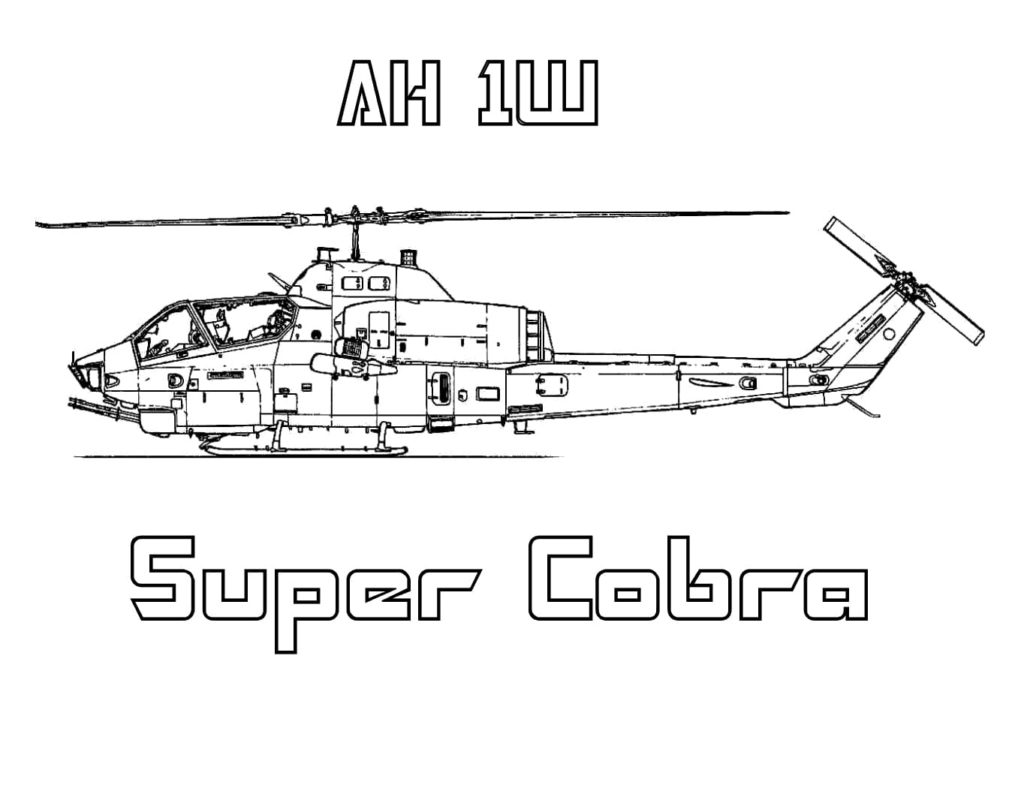 Helicopter coloring pages