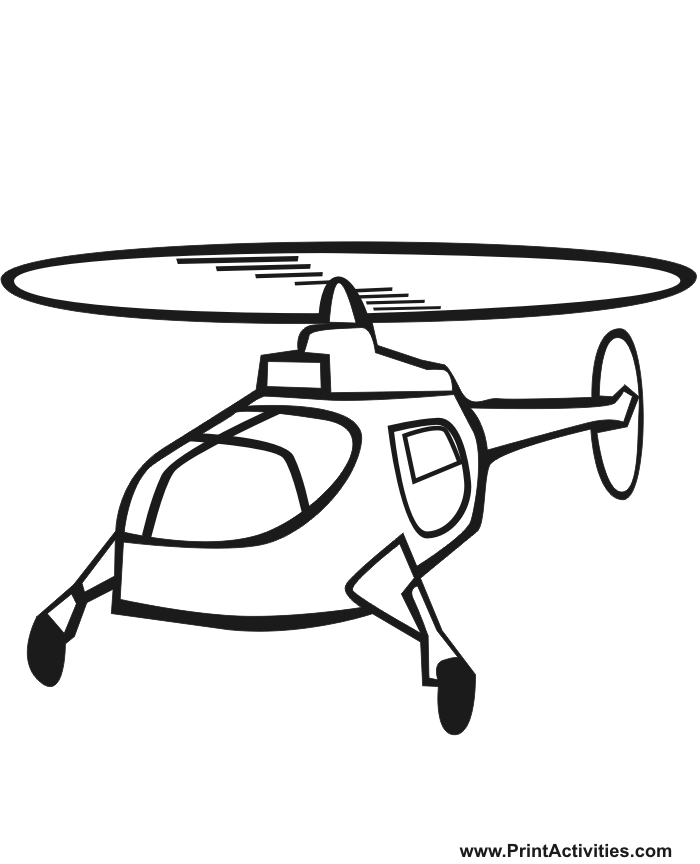 Helicopter coloring pages