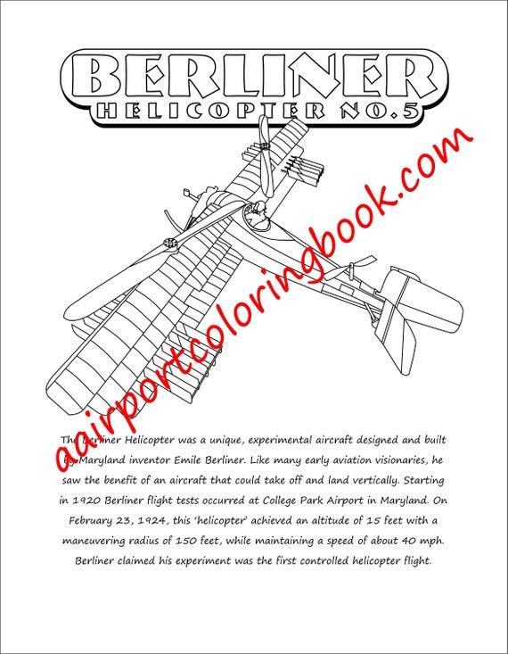 American helicopters coloring book series