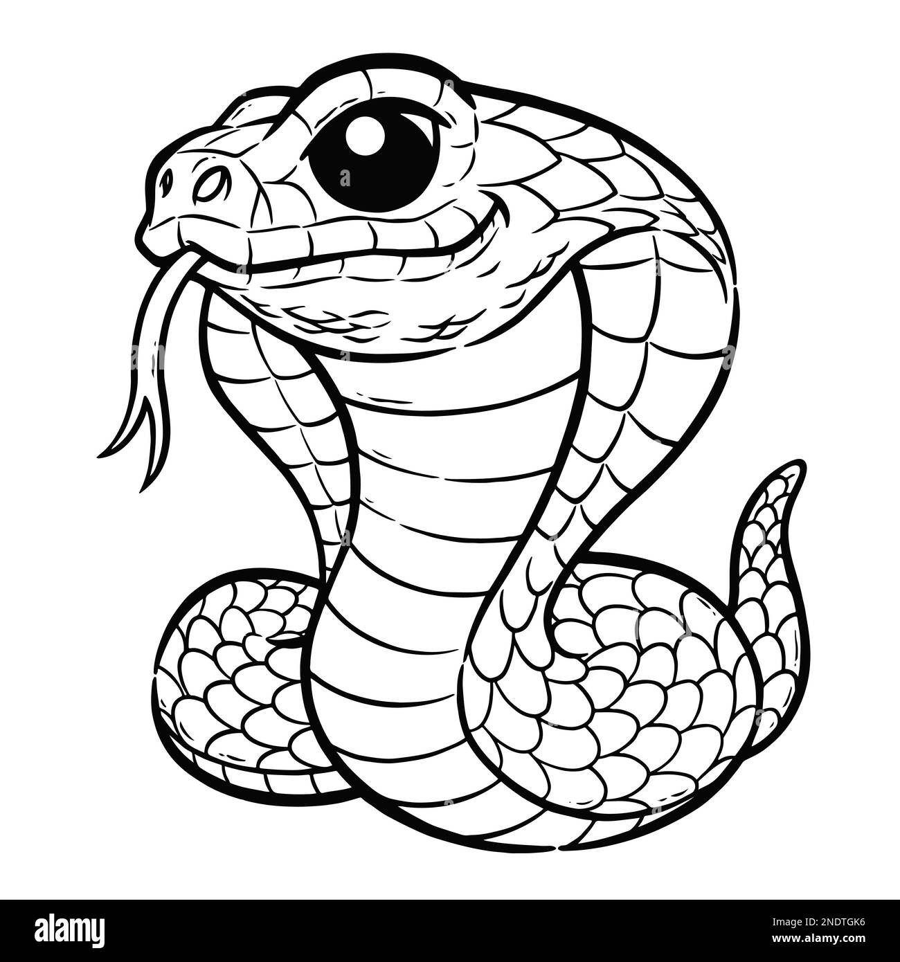 Cobra snake coloring book hi