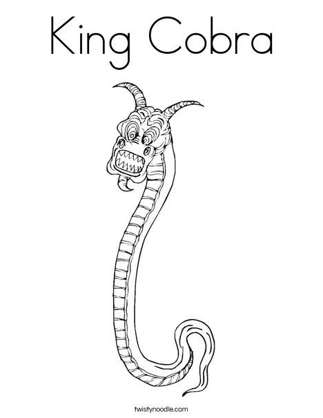 King cobra coloring page