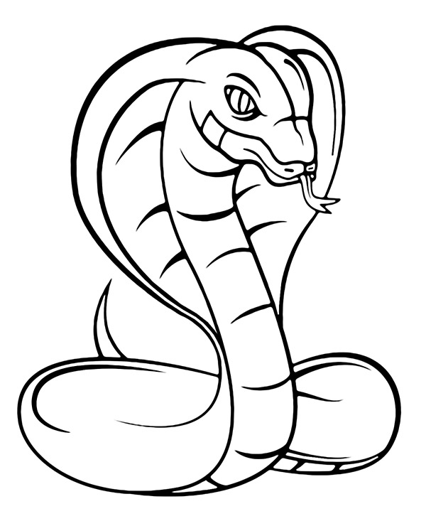 Cobra snake coloring page