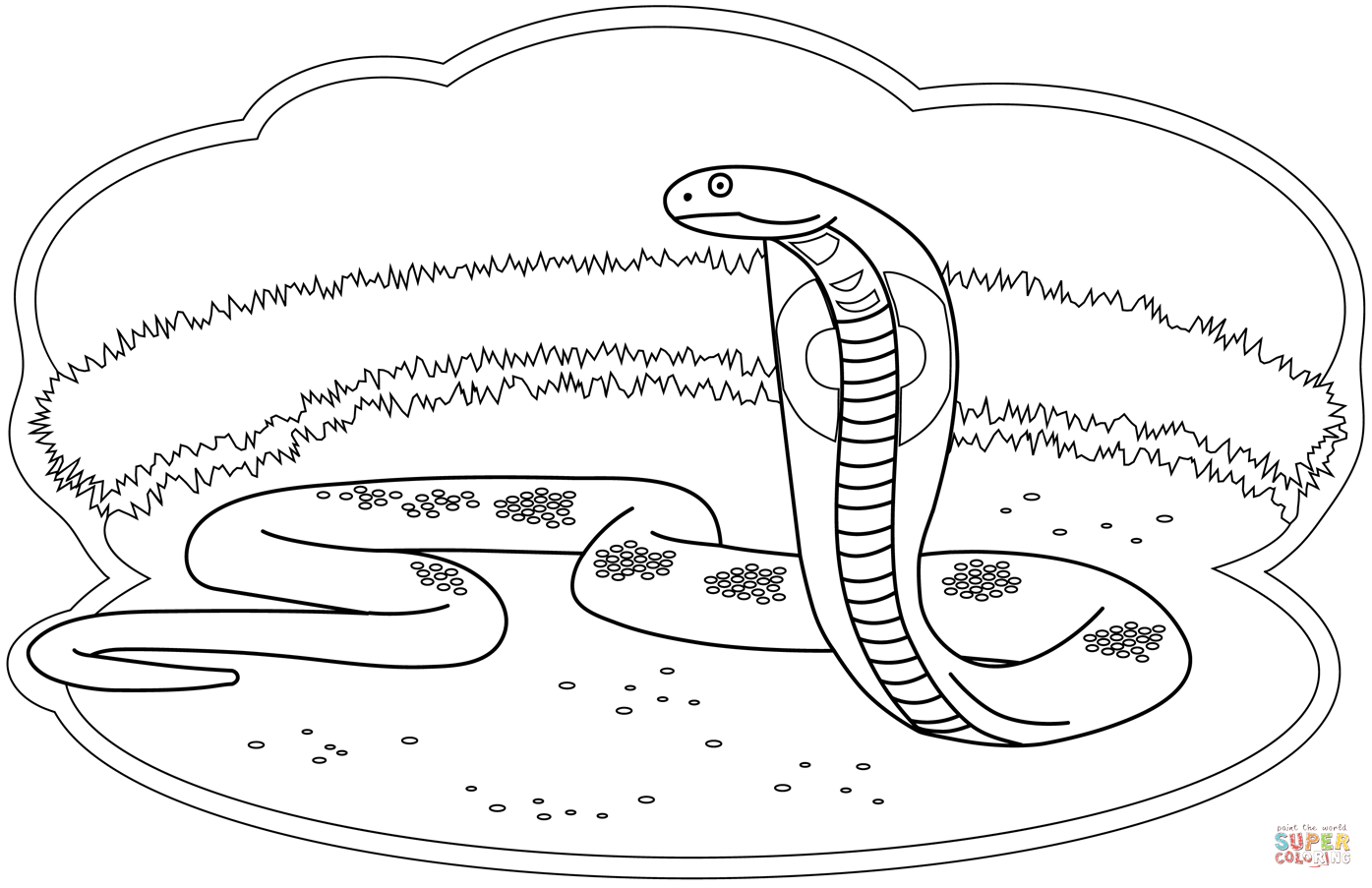 King cobra coloring page free printable coloring pages