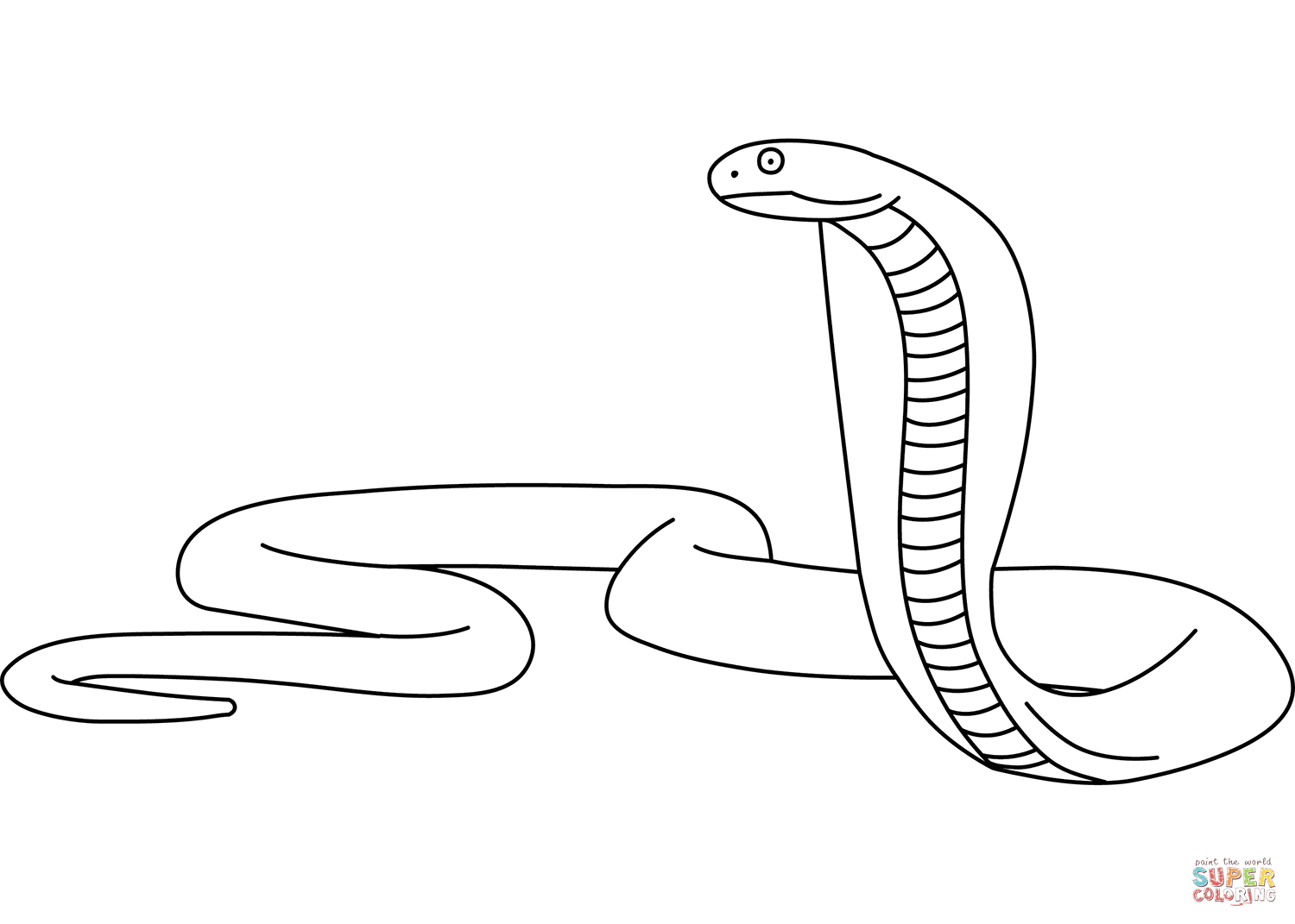 King cobra coloring page free printable coloring pages