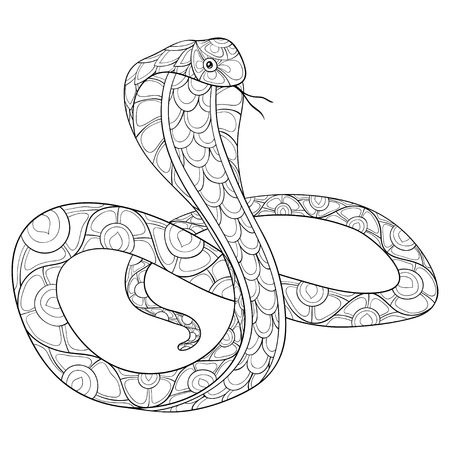 Snakes coloring pages stock vector illustration and royalty free snakes coloring pages clipart