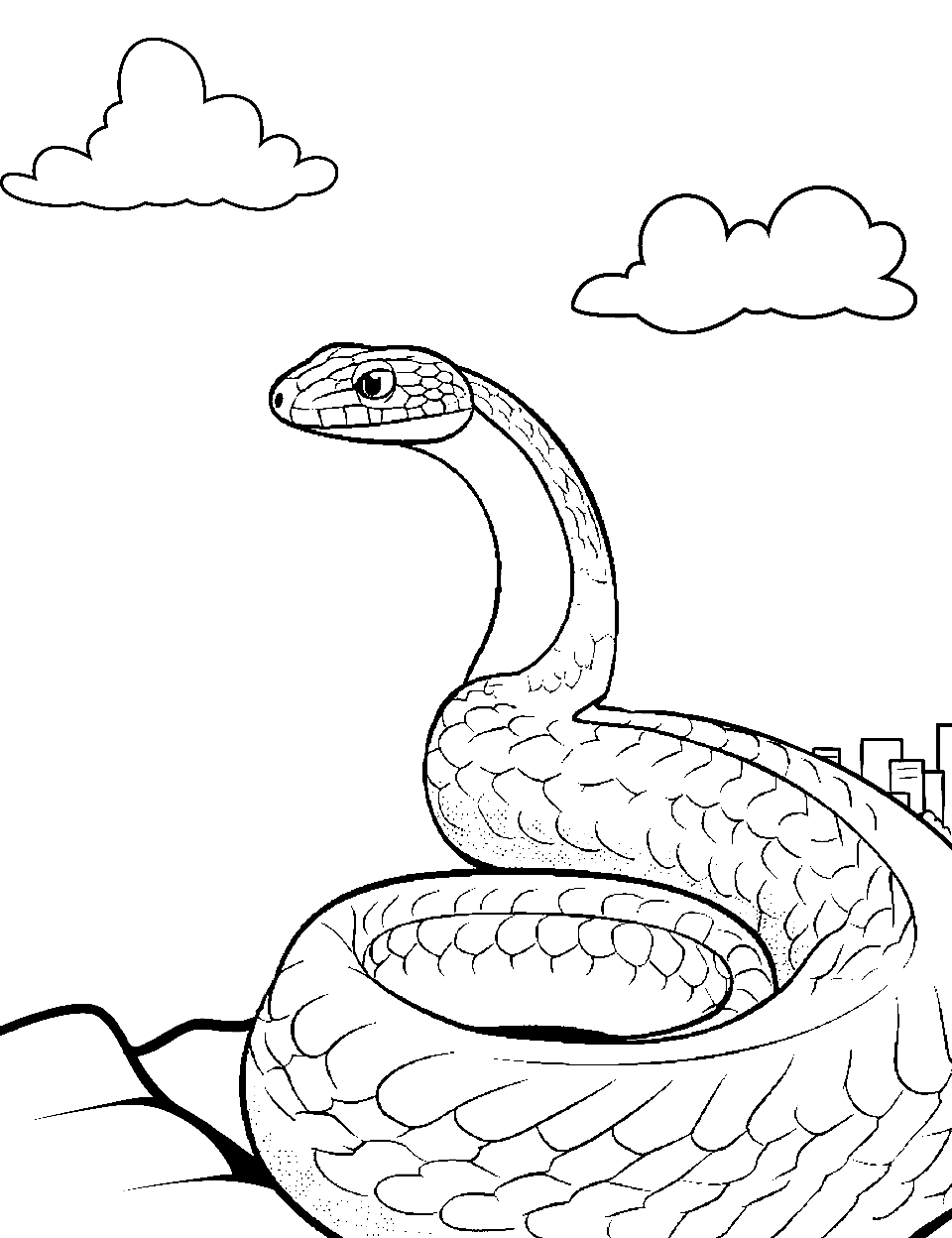 Snake coloring pages free printable sheets