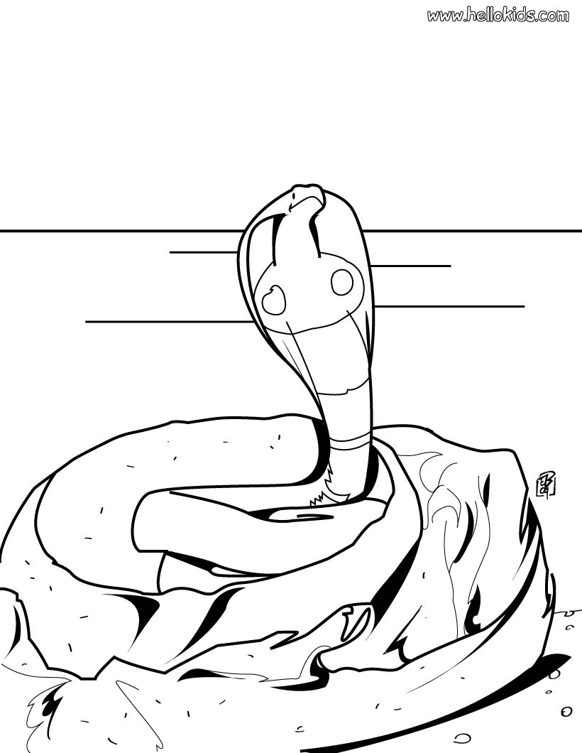 Cobra snake coloring pages