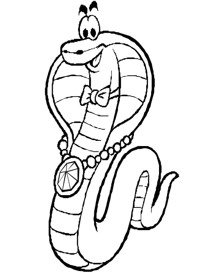 Cartoon cobra coloring page