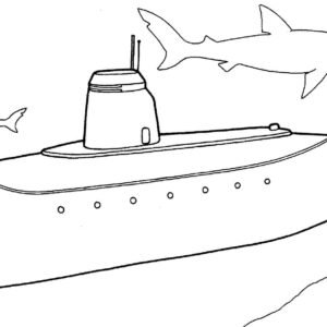 Submarine coloring pages printable for free download