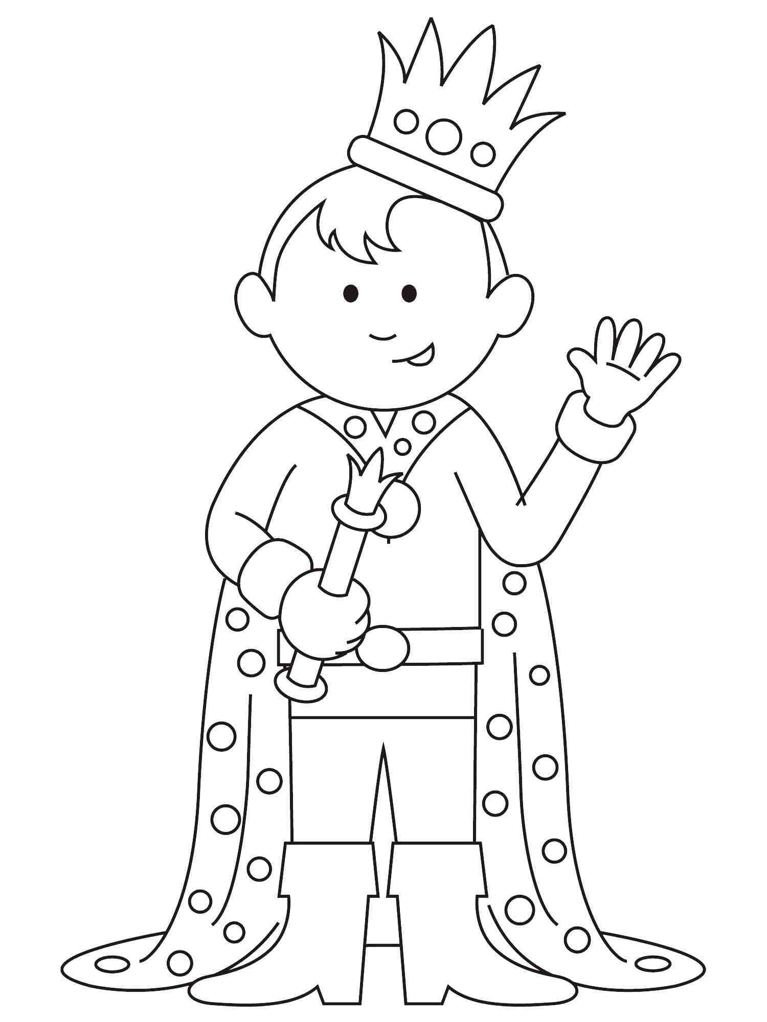 A king boy coloring page