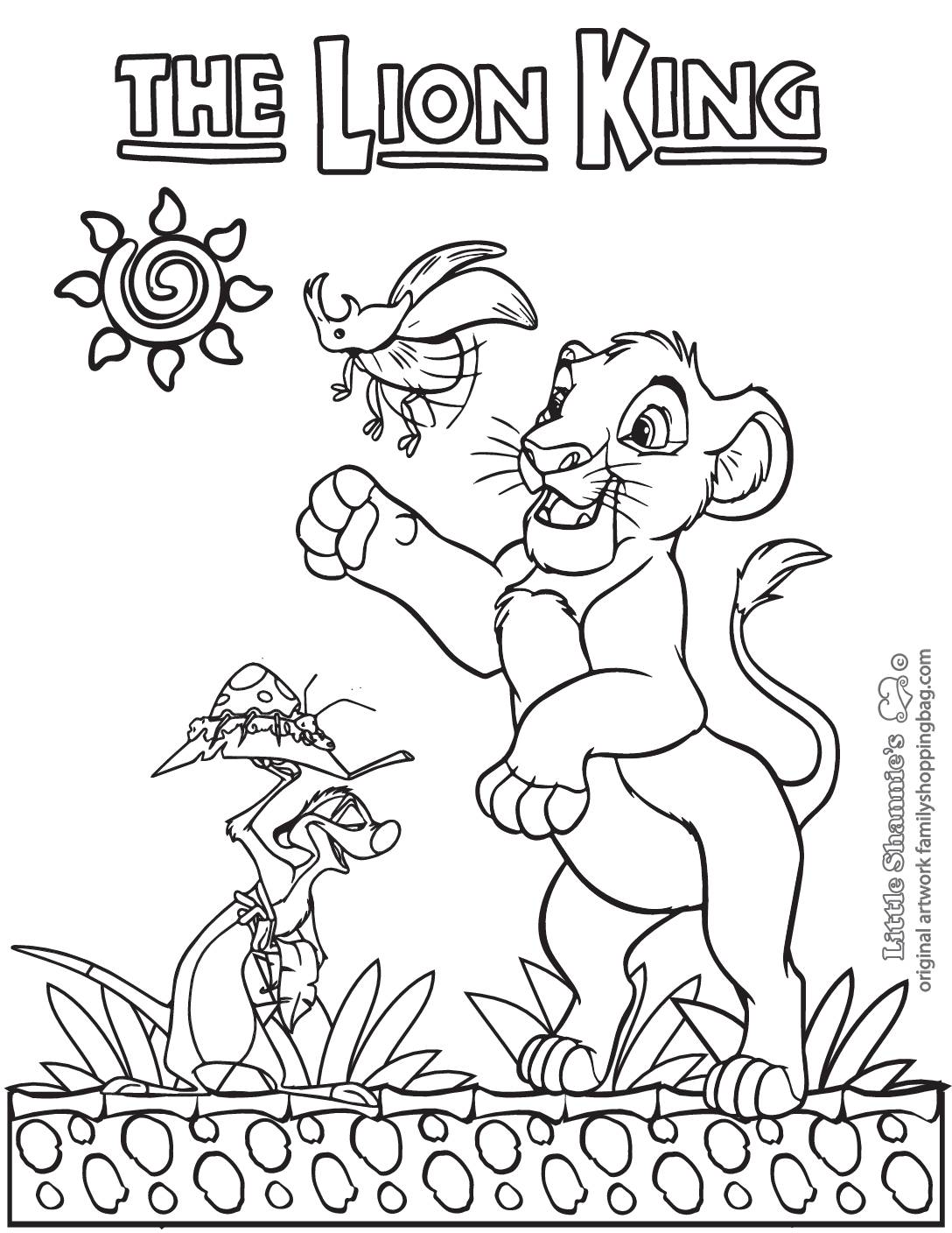 Coloring page lion king