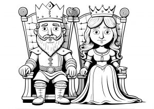 King and queen coloring pages for kids