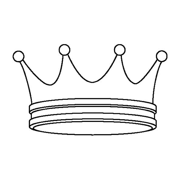 Simple design prince crown coloring pages