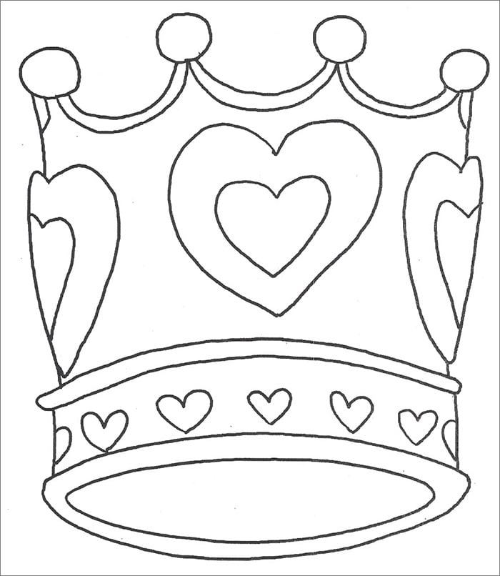 Free crown shape s crafts and colouring pages