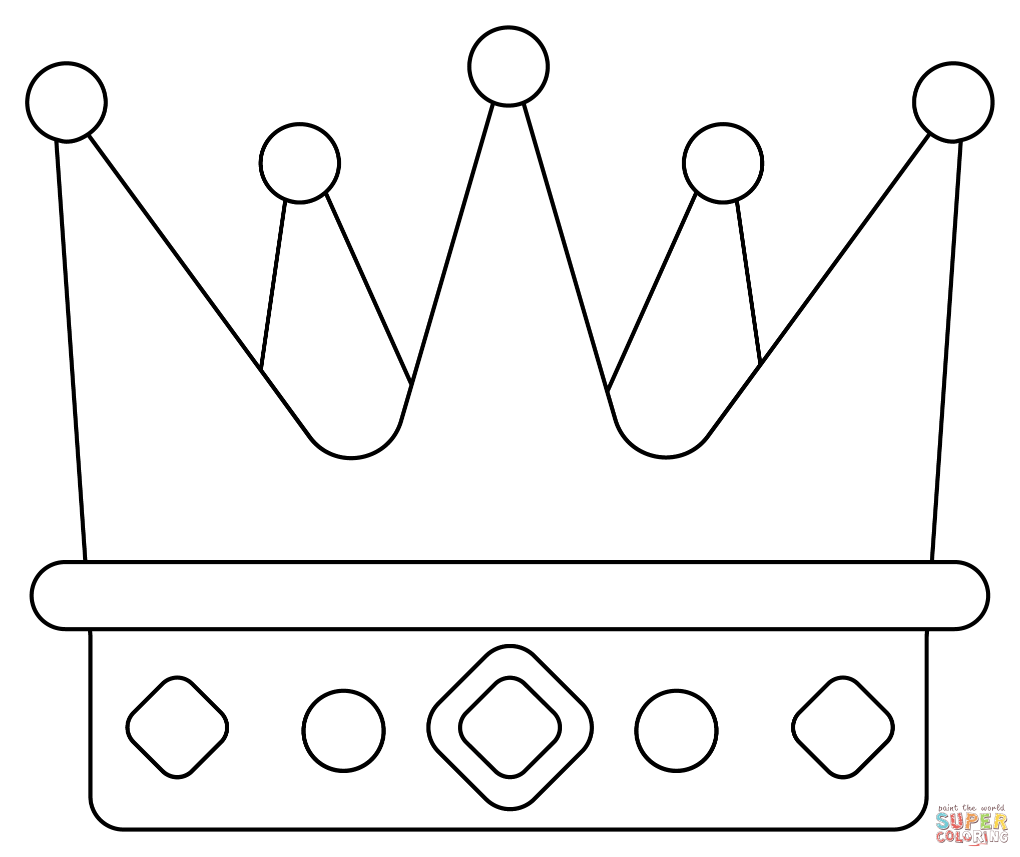 King crown coloring page free printable coloring pages