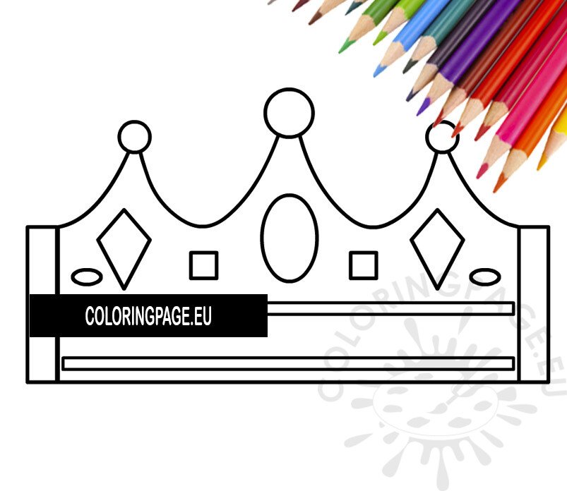 Fathers day king crown template coloring page