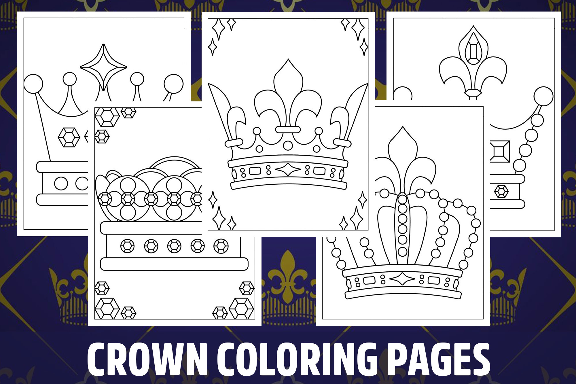 Crown coloring pages for kids girls boys teens birthday school activity made by teachers